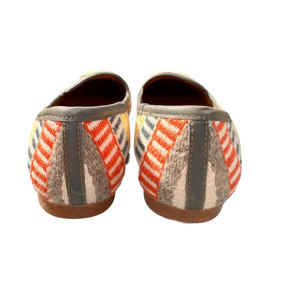 Born Woven Aztec-Pattern Slip-On Flats - Orange & Yellow - Picture 3 of 5